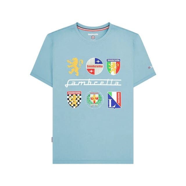 Lambretta Lambretta Men's Heritage SS26 Logos T-Shirt in Blue - 2