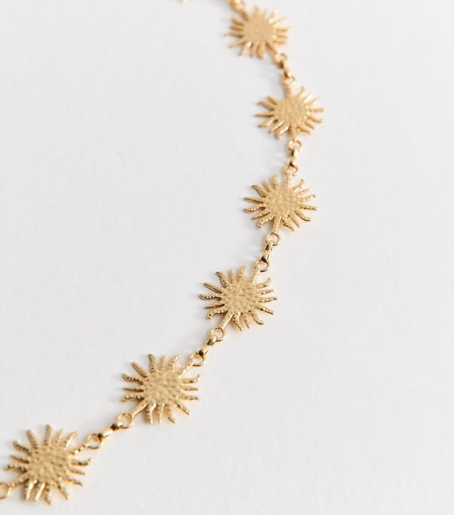 New Look Gold Sunshine Charm Chain Belt New Look - 3