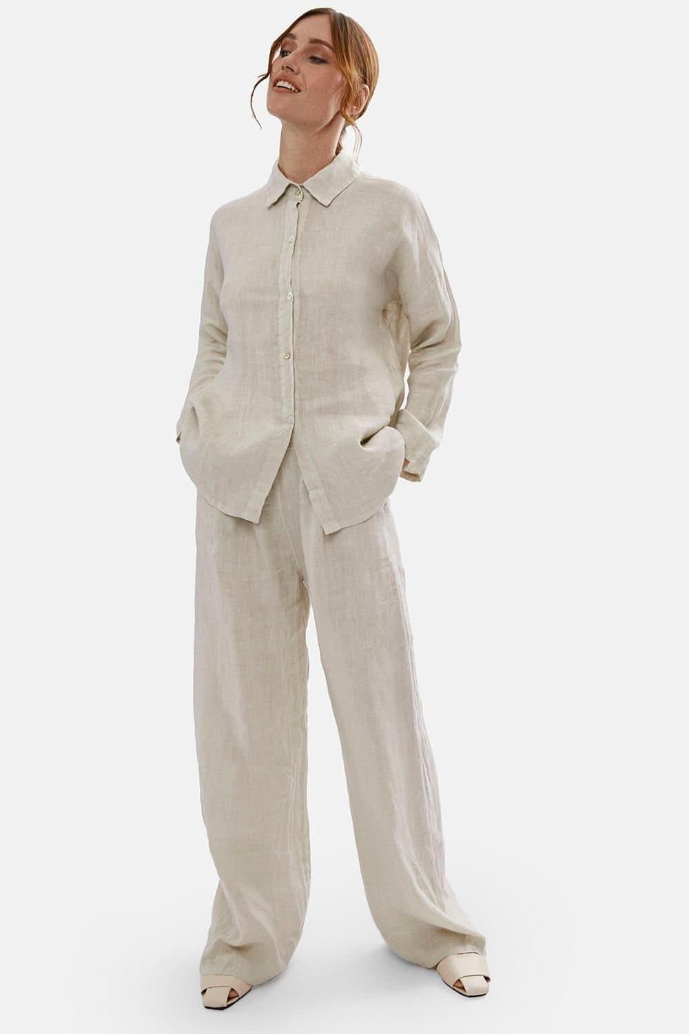 James Lakeland James Lakeland Beige Linen Shirt for Women