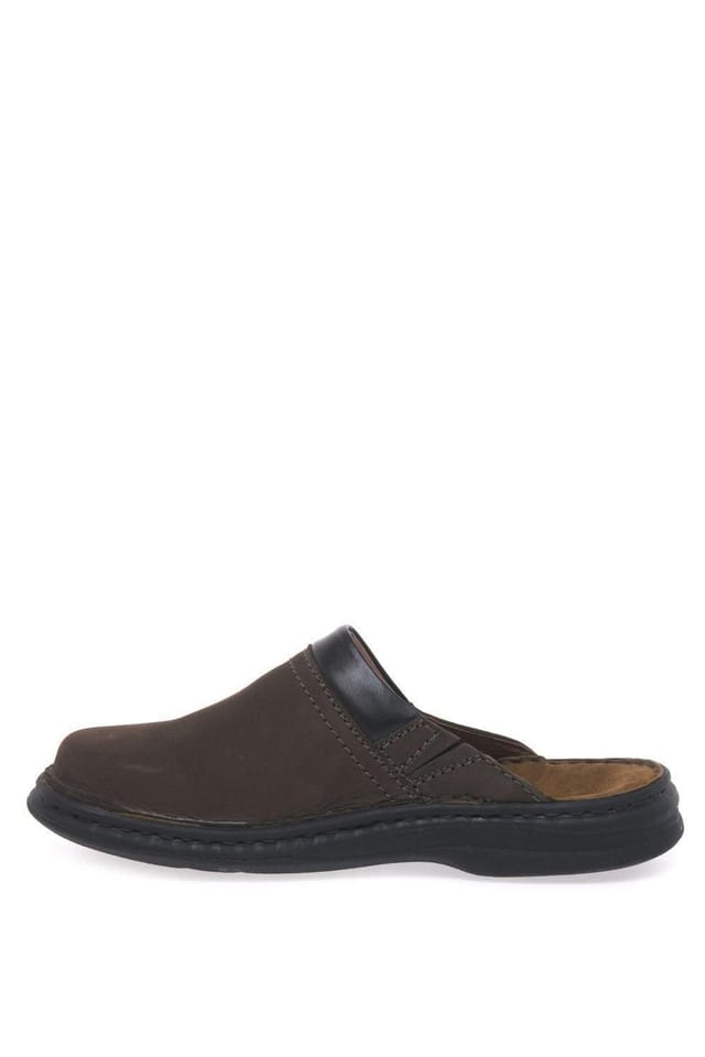 Josef Seibel Josef Seibel Men's 'Max' Leather Mules in Dark Brown - 2