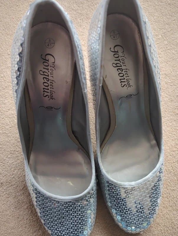 New Look New look gorgeous silver sequin heels
