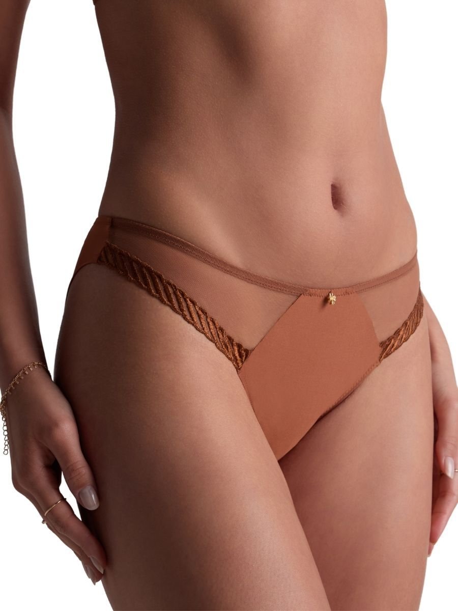 Aubade Aubade Women's Sheer Emotion Brazilian in Brown - 2