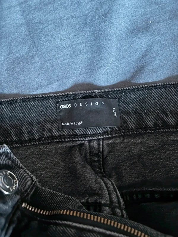 ASOS Black Denim Straight Leg Jeans