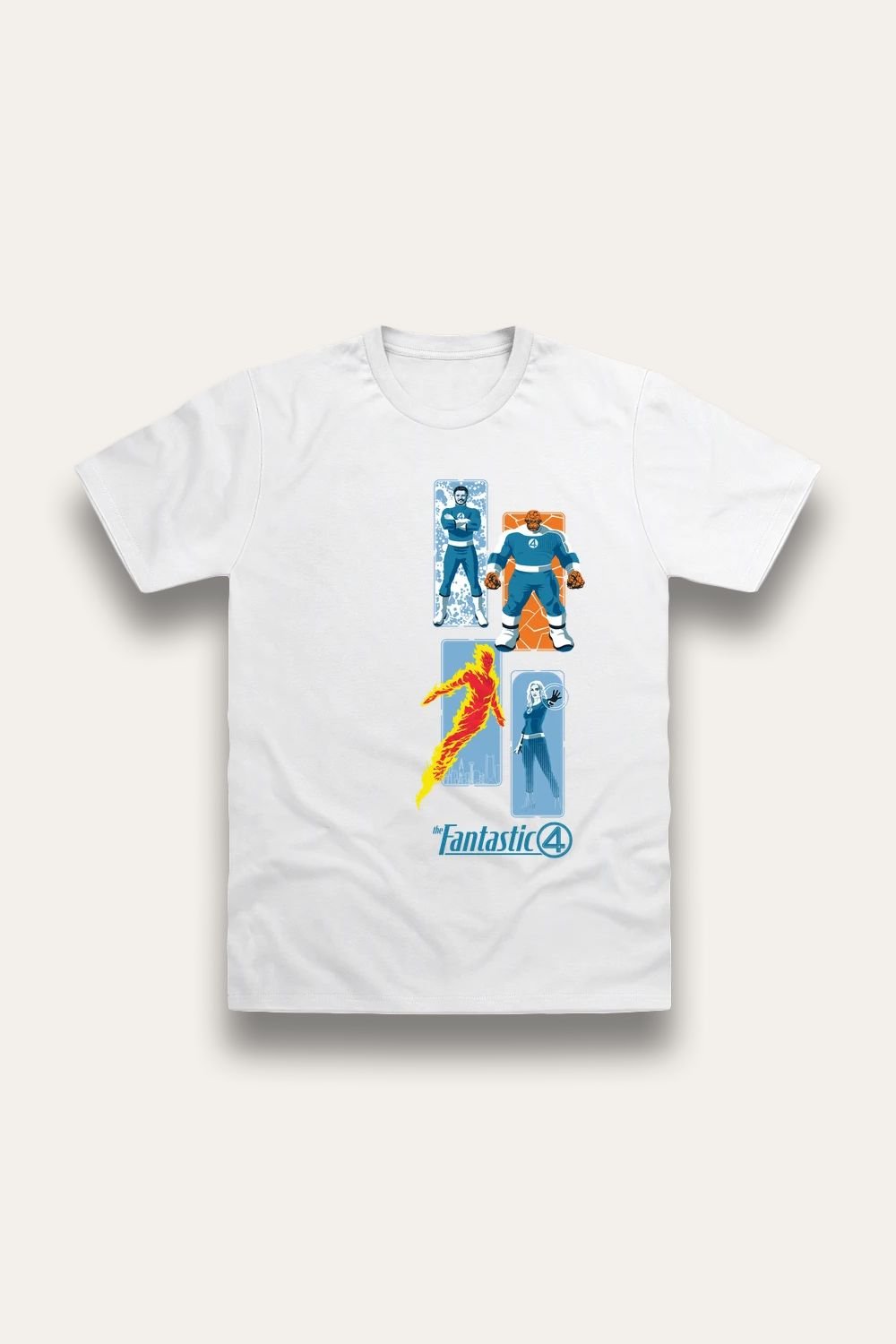 Brand Threads Brand Threads Men's Marvel Fantastic Four T-Shirt in White - 4