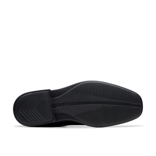 Clarks Clarks Men's Cosgrove Free Black Leather Loafers, Slip Ons - 3