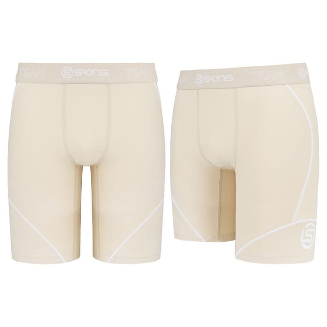 Skins Skins Men's DNAmic Natural Beige Compression Shorts in Light Beige - 3