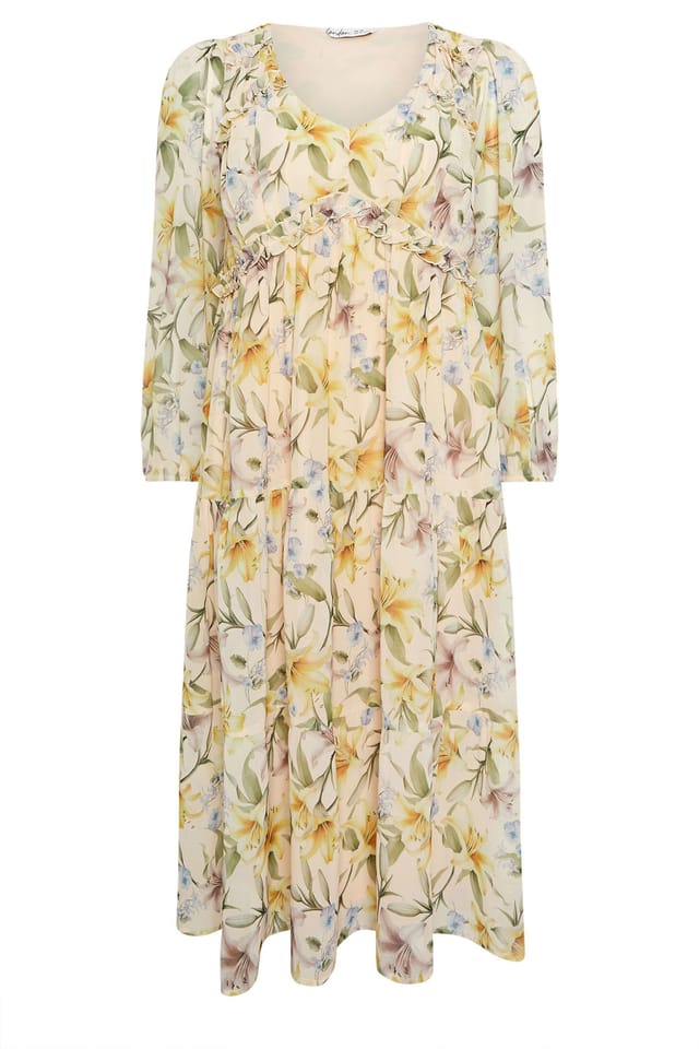 Yours Yours Women's Floral Long Sleeve Maxi Dress - 2