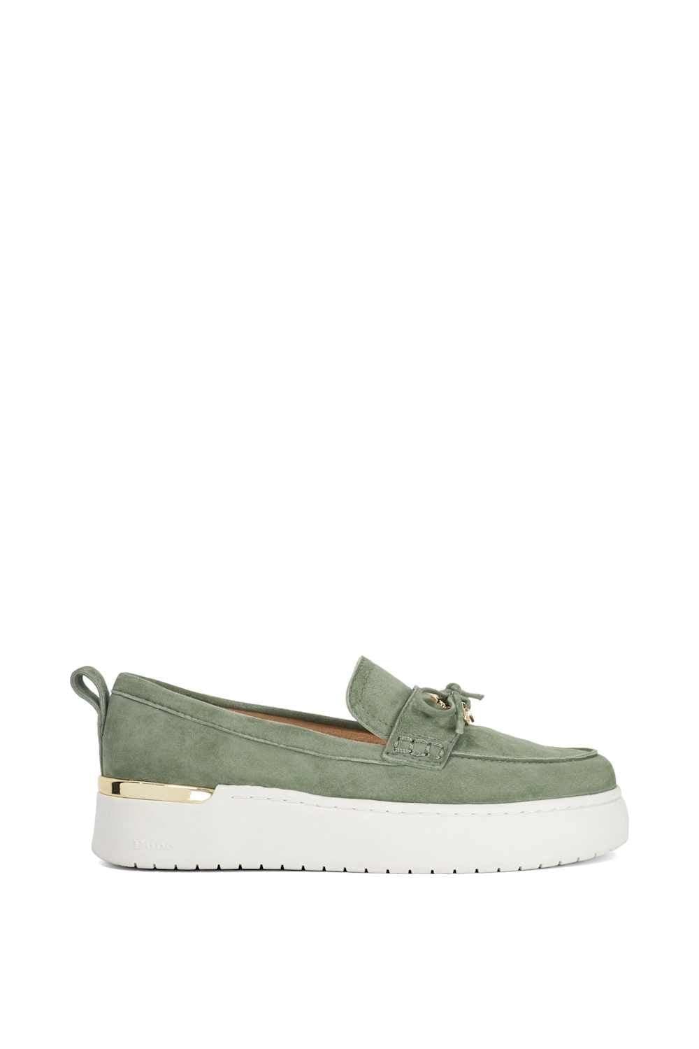 Dune London Dune London Green Suede Loafers for Women