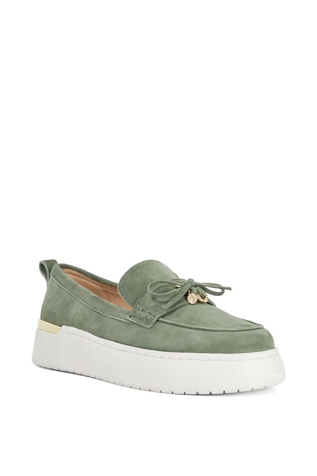 Dune London Dune London Women's 'Glide' Suede Loafers in Green - 2