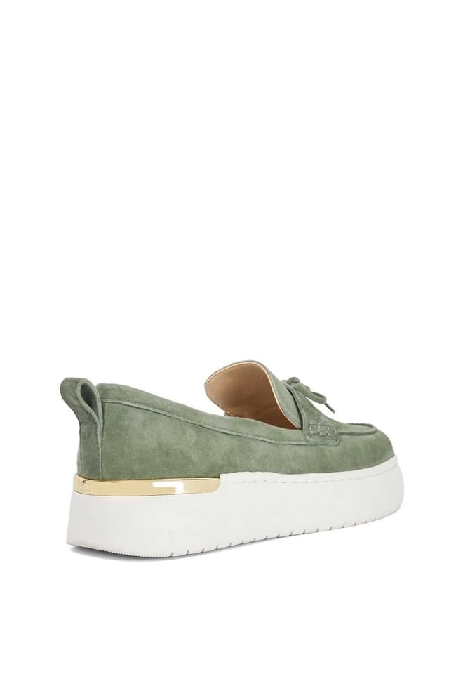 Dune London Dune London Women's 'Glide' Suede Loafers in Green - 3