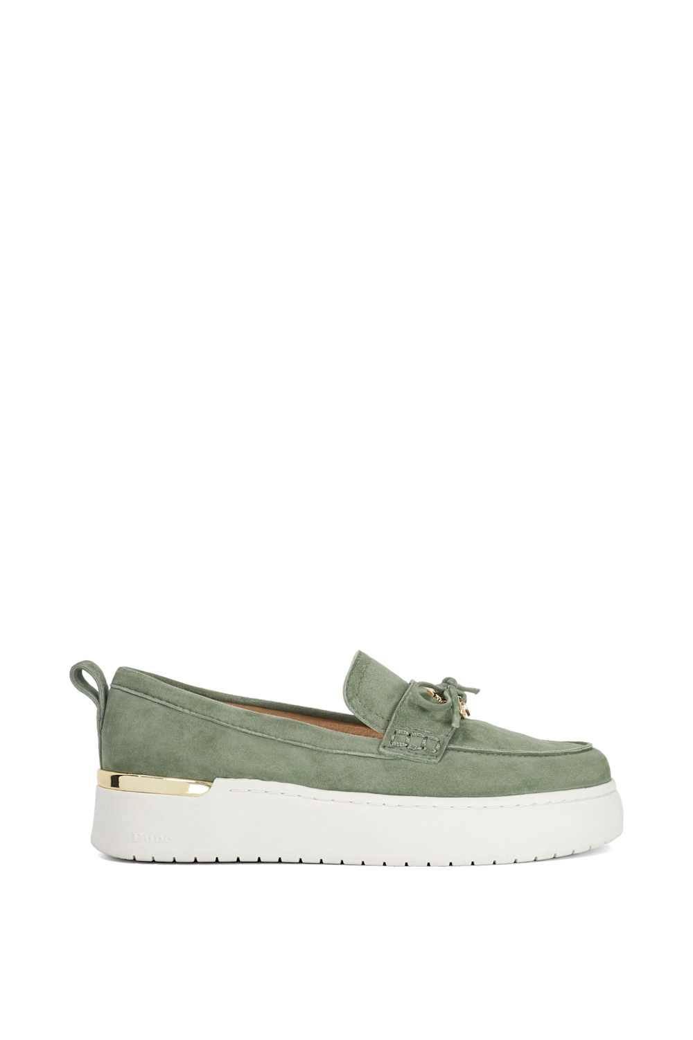 Dune London Dune London Women's 'Glide' Suede Loafers in Green - 4