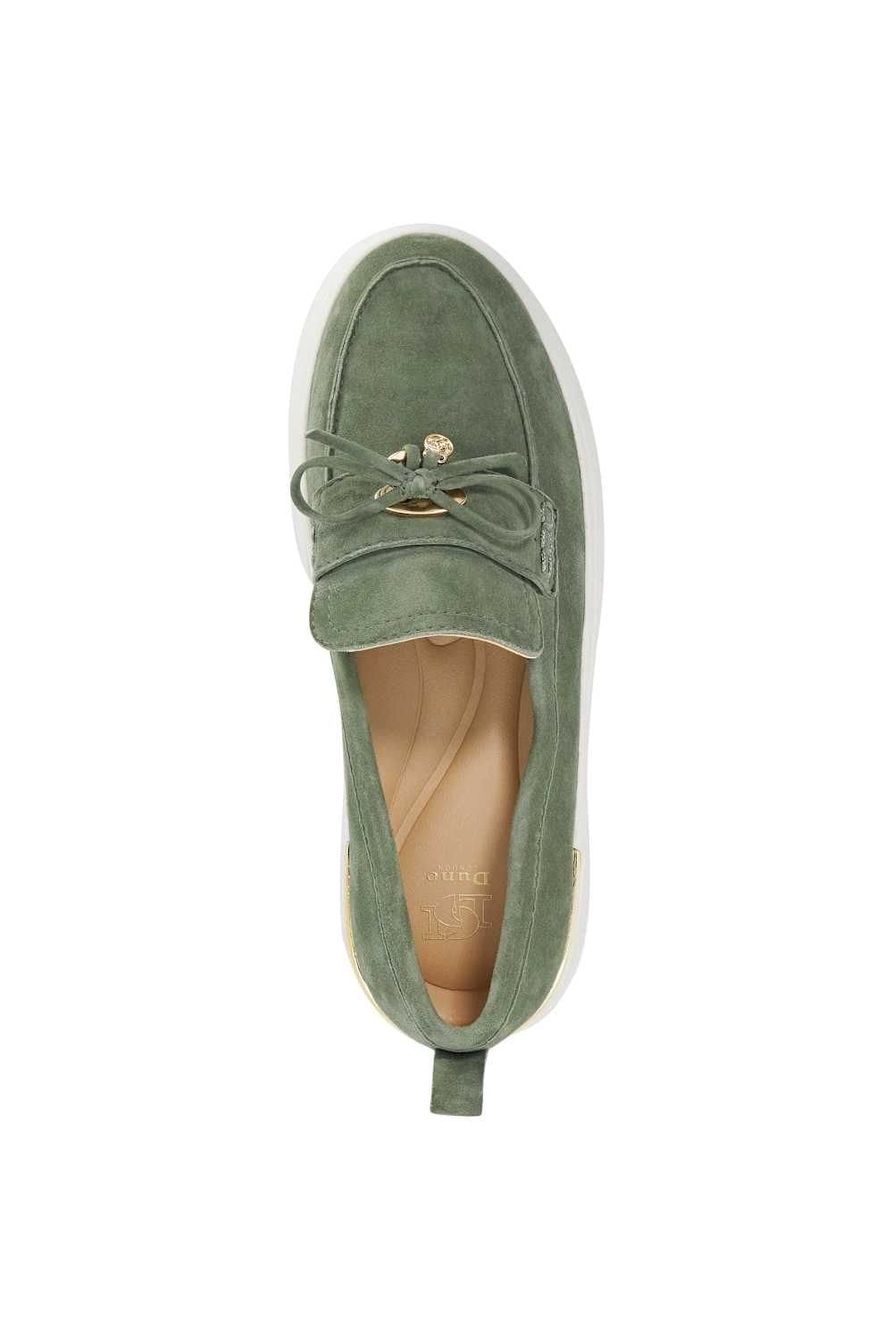Dune London Dune London Women's 'Glide' Suede Loafers in Green - 4