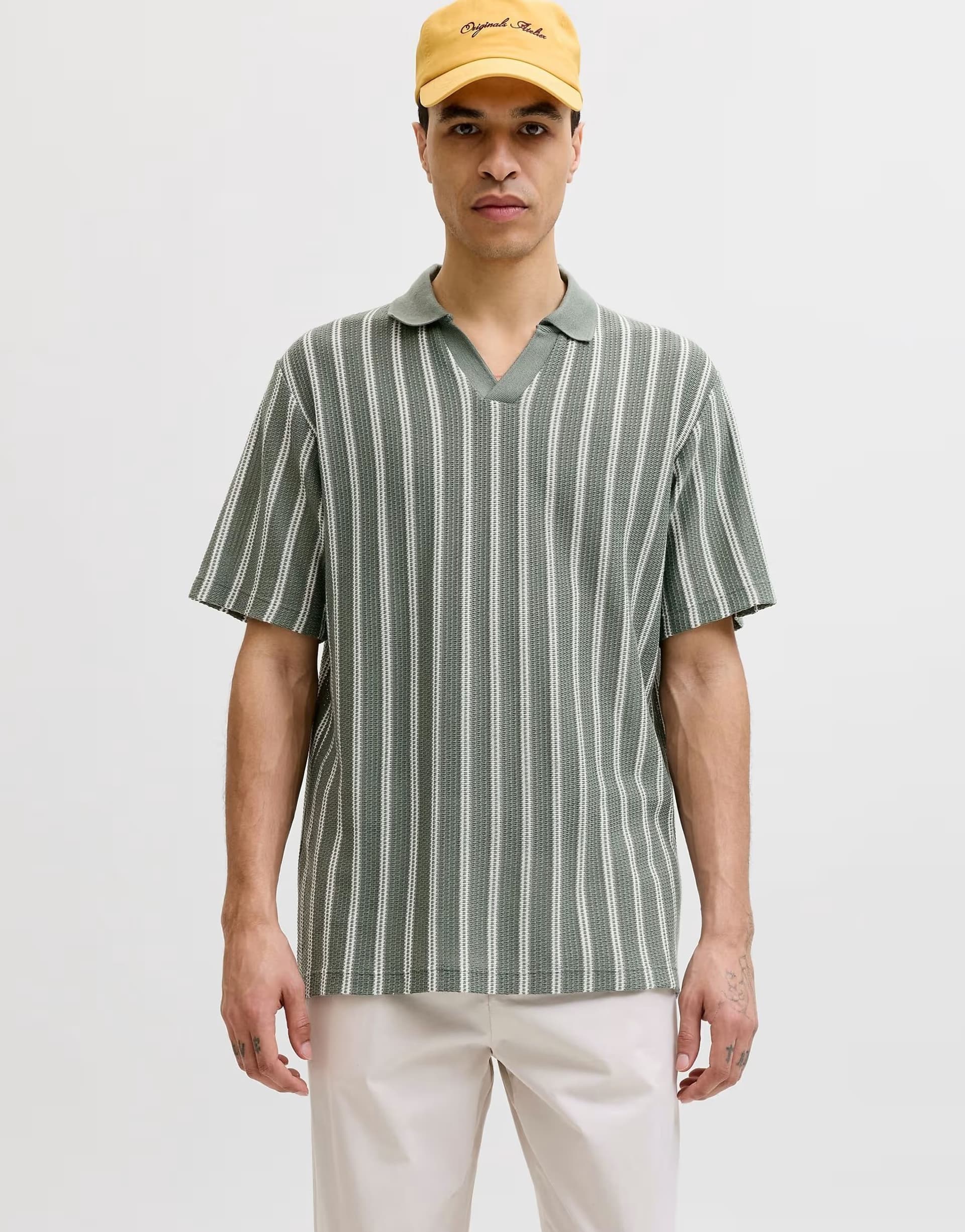 ASOS Jack & Jones Polo in laurel wreath