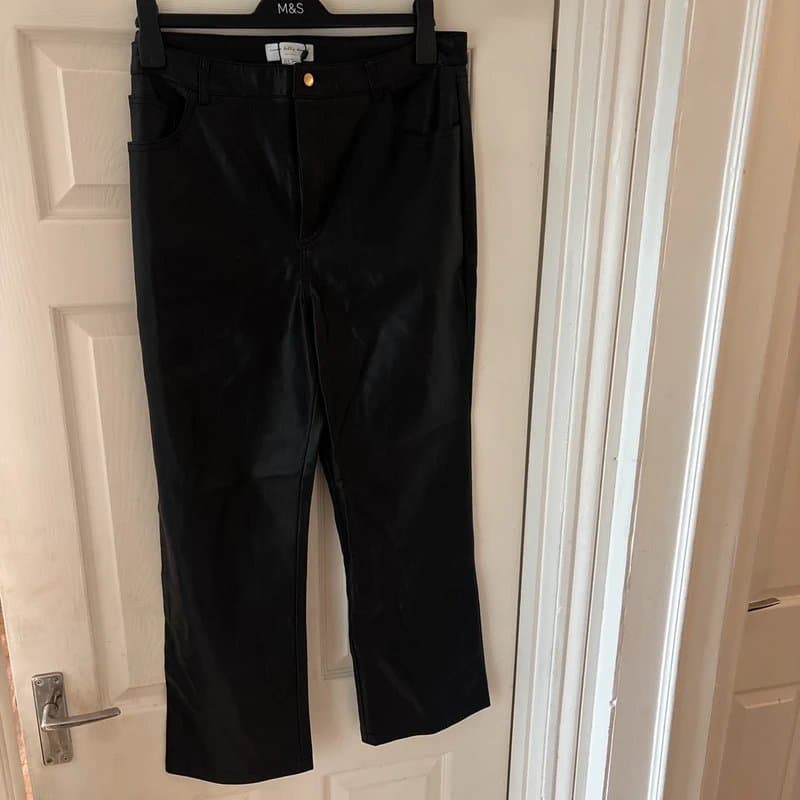 Never Fully Dressed Never Fully Dressed Vegan Leather Black Trousers