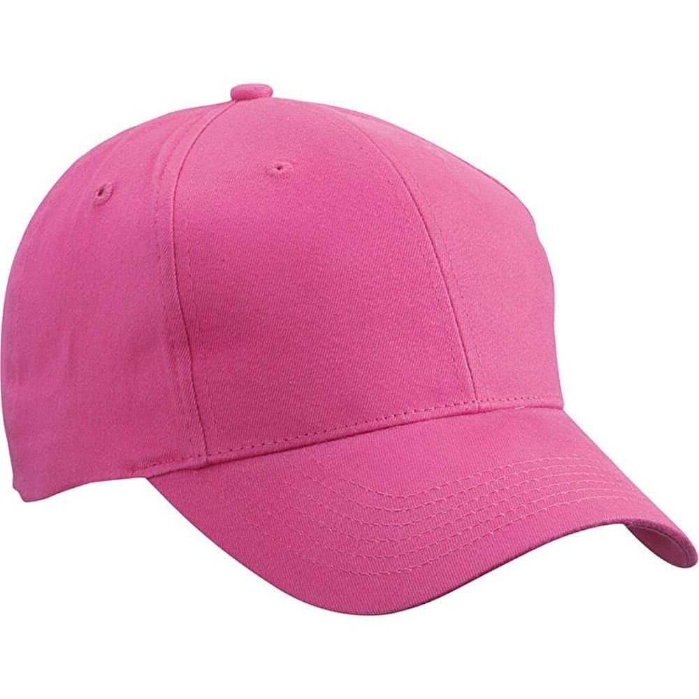 Myrtle Beach Myrtle Beach Men's 6 Panel Brushed Cotton Baseball Cap in Pink