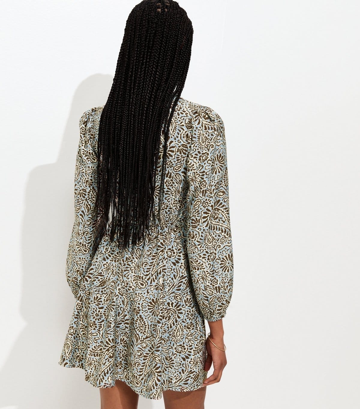 New Look Women's Blue Paisley Print Godet Skirt Mini Dress New Look - 4