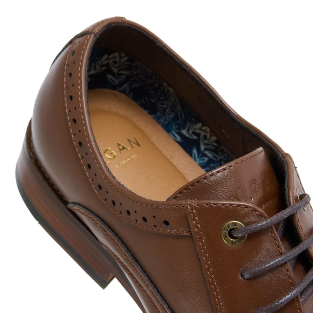 V.GAN V.GAN Men's Mocha Brogue Shoes in Tan - 3