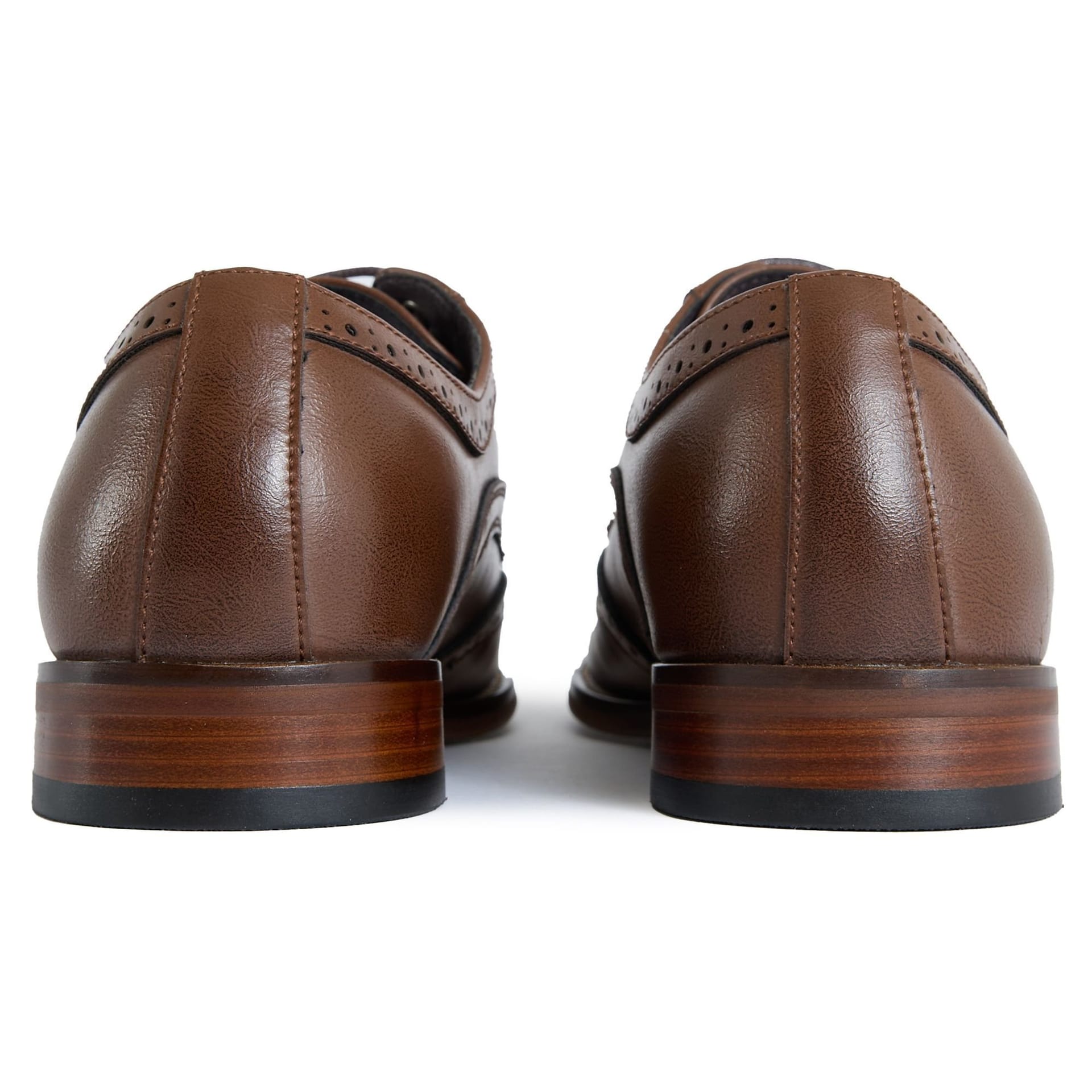 V.GAN V.GAN Men's Mocha Brogue Shoes in Tan - 4