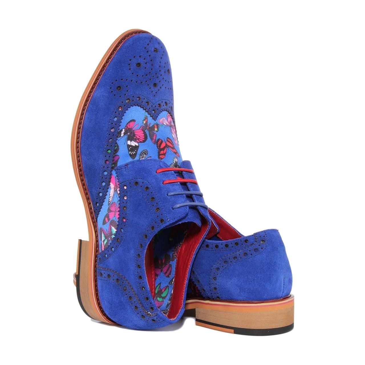 JUSTINREESS ENGLAND JUSTINREESS ENGLAND Men's 'Julio' Suede Leather Shoes in Navy - 4