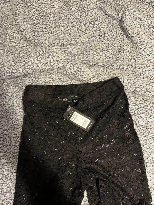 New Look lace black flares, going trousers