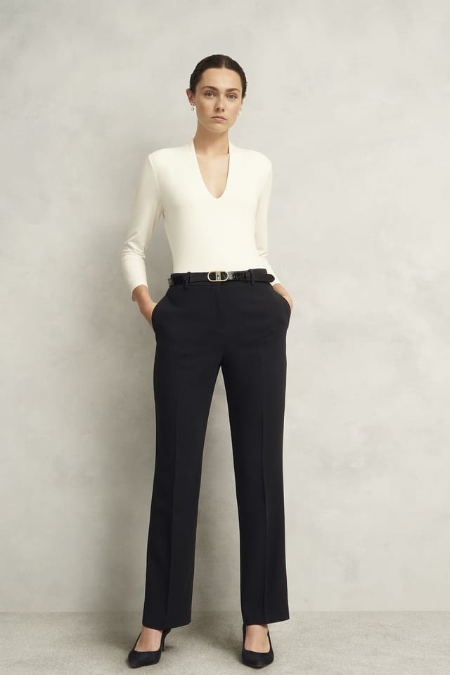 Hobbs London Hobbs London Women's Rae Straight Trouser in True Black - 3