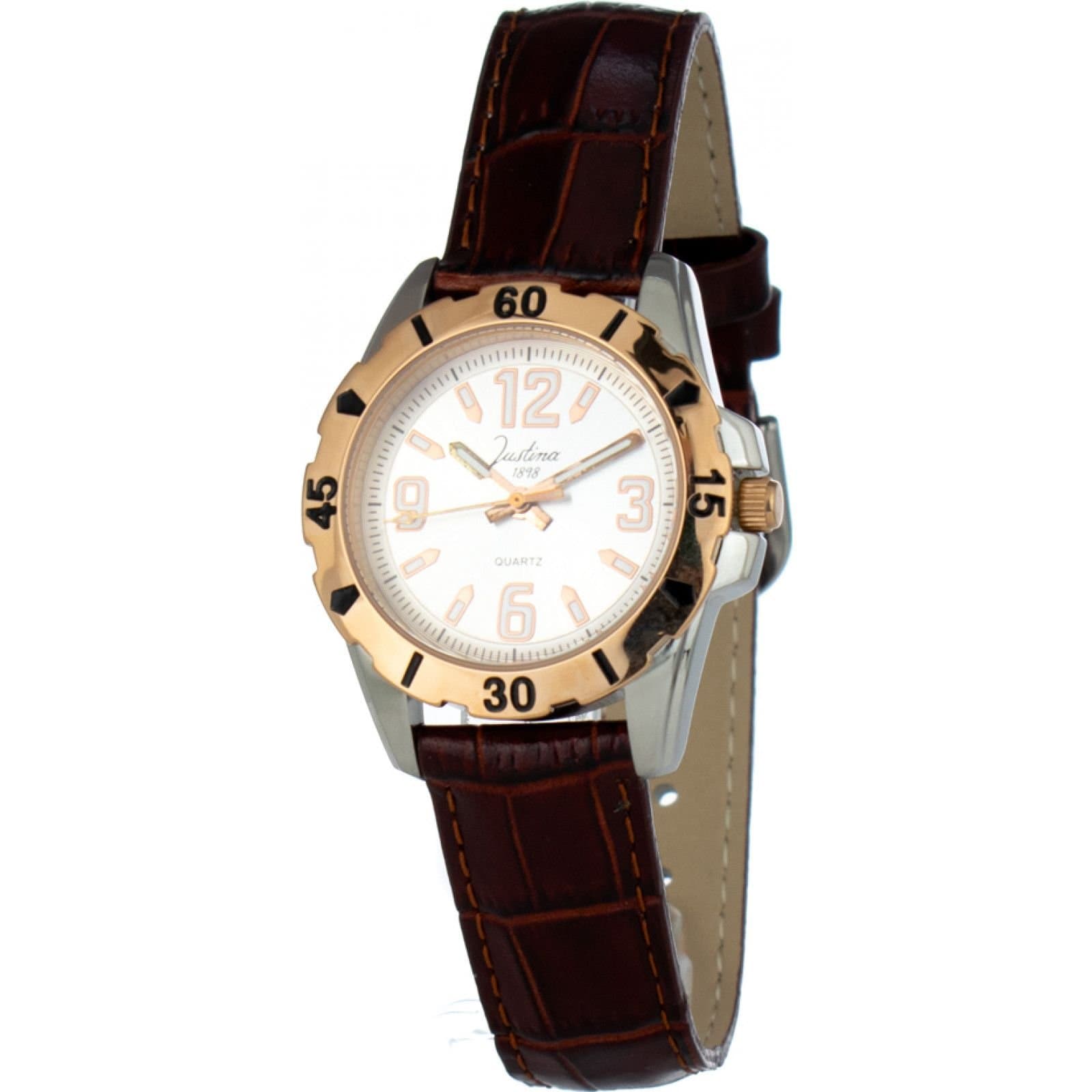 Justina Justina Women's 21984 32mm Quartz Watch in Brown