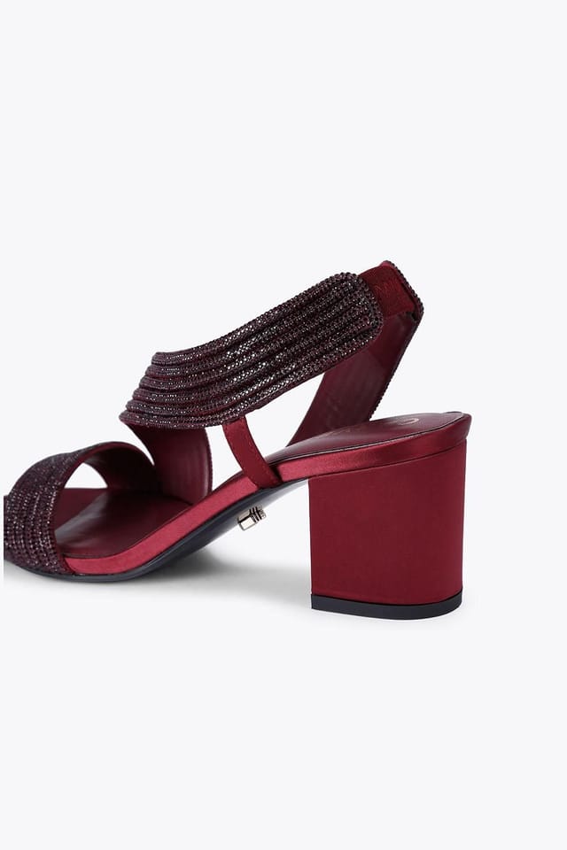 Carvela Carvela Women's 'Gala Block Jewel 60' Heels in Wine - 3