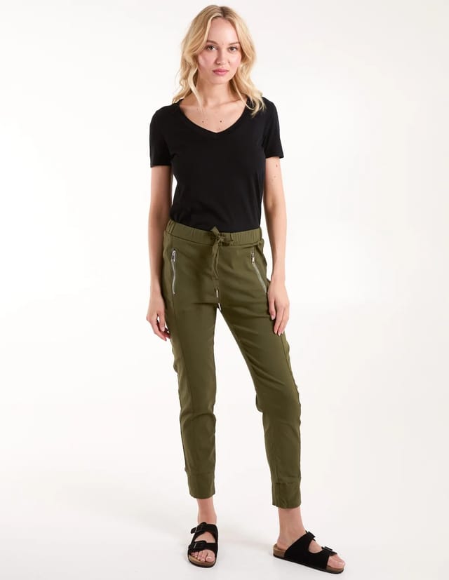 Blue Vanilla Zip Drawstring Trousers - 2