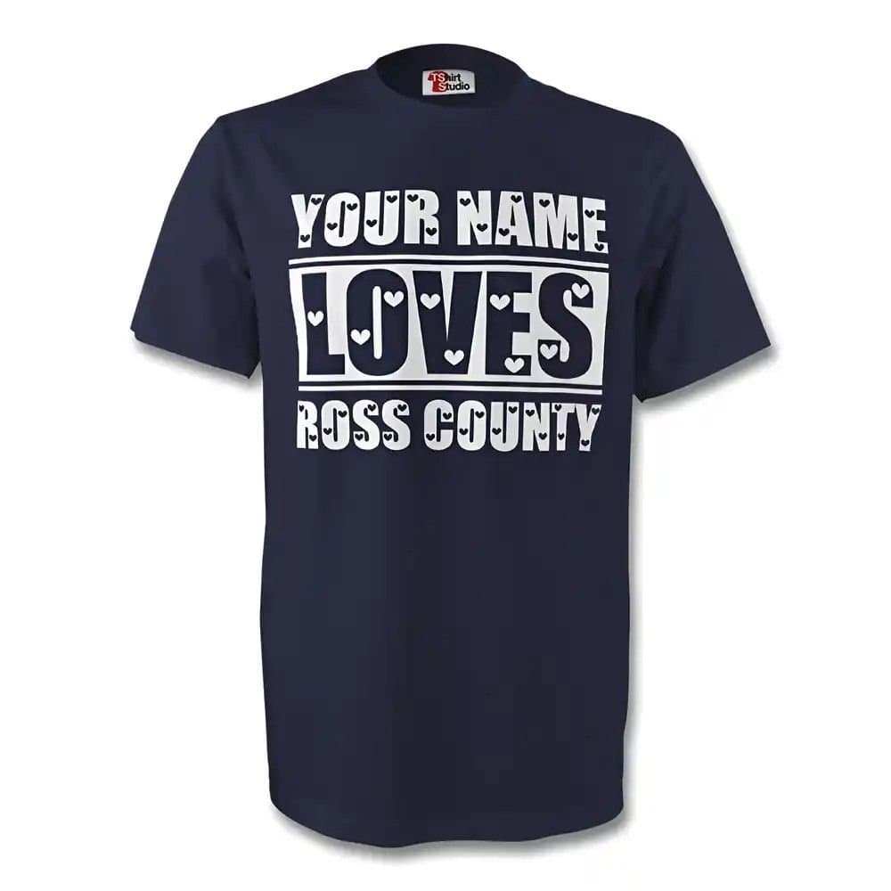 Ross County Ross County Men's Your Name Loves T-Shirt in Navy