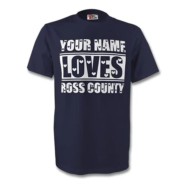 Ross County Ross County Men's Your Name Loves T-Shirt in Navy - 2
