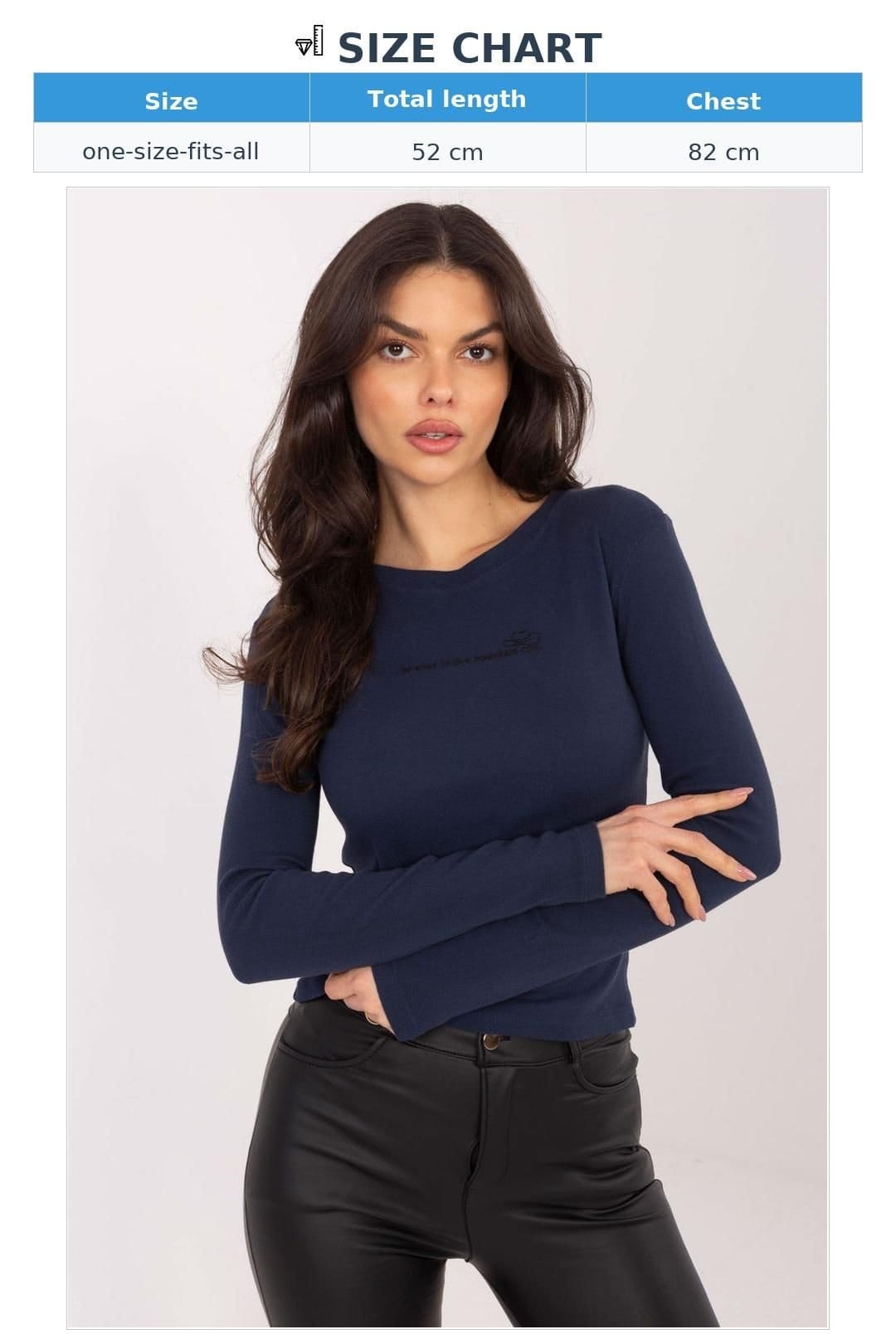 Love Lace Love Lace Women's Casual Fitted Cotton Long Sleeve Blouse in Blue - 4