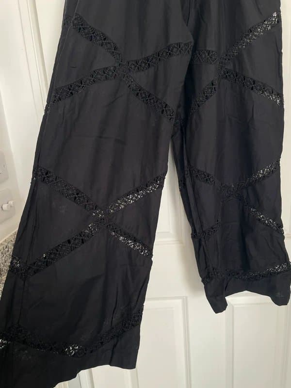 ASOS Black lace detail trousers