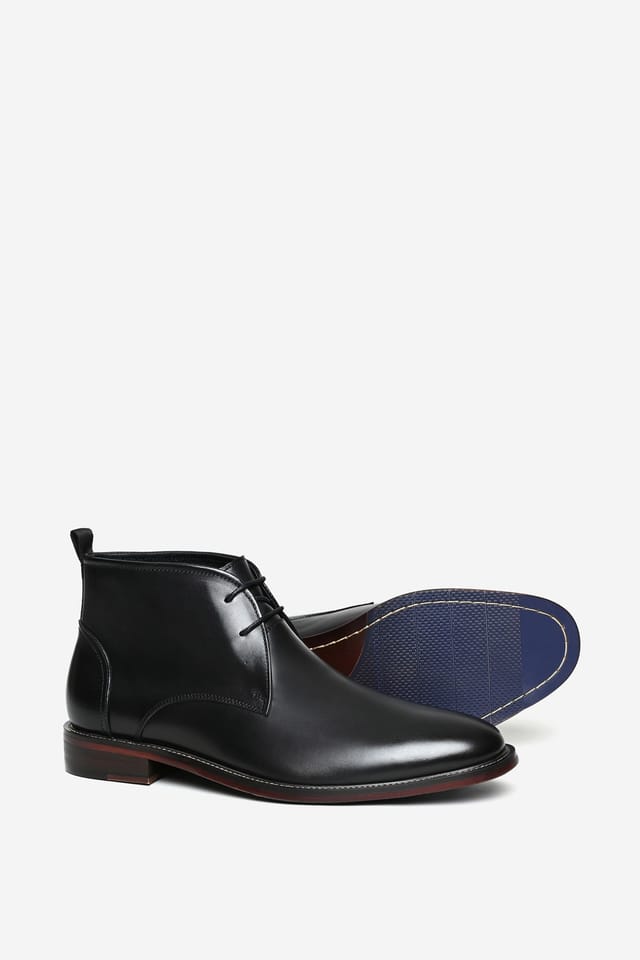 Alexander Pace Alexander Pace Men's 'Windsor' Premium Leather Desert Boots in Black - 2