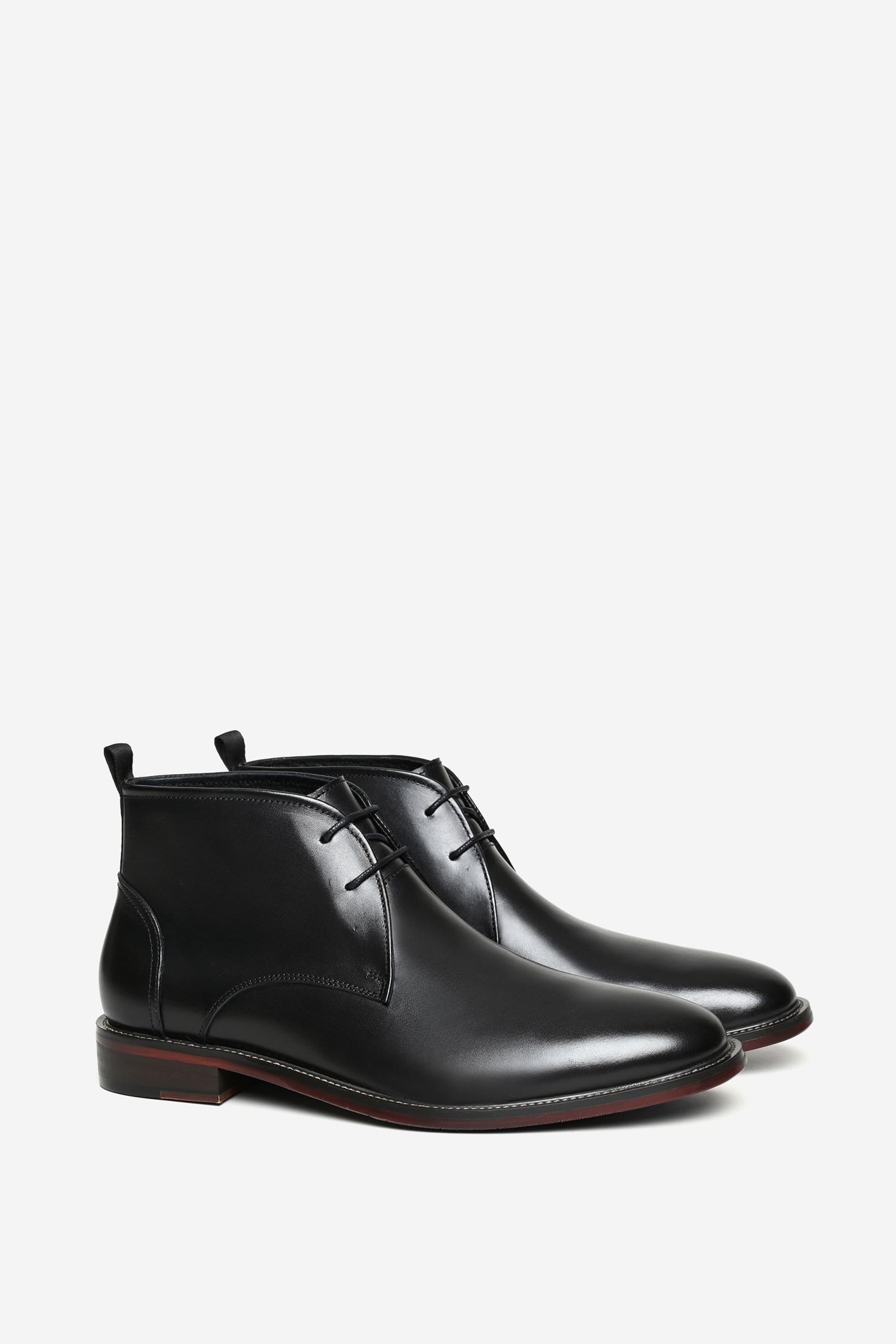 Alexander Pace Alexander Pace Men's 'Windsor' Premium Leather Desert Boots in Black - 4
