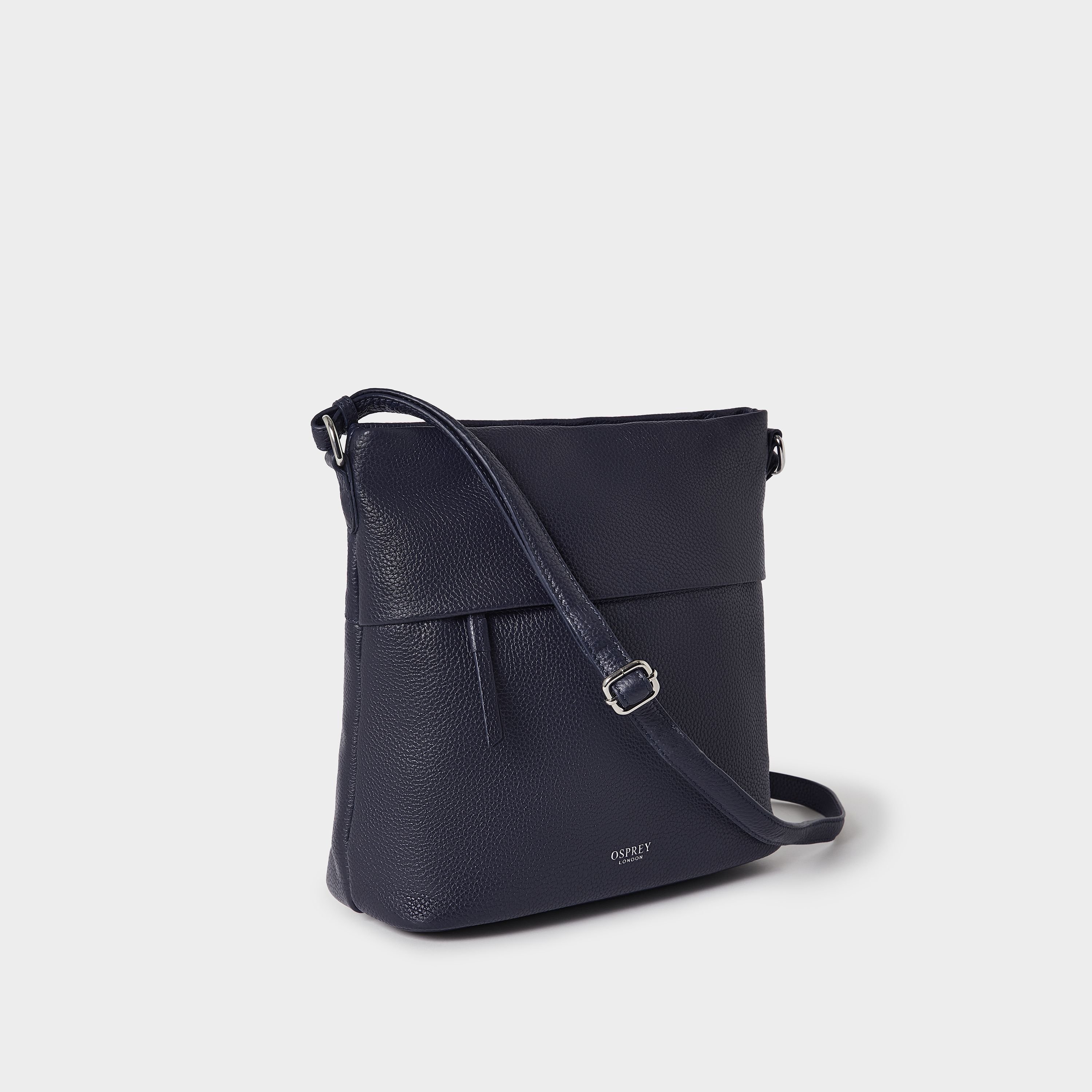 OSPREY LONDON OSPREY LONDON Women's The Lyra Leather Crossbody Bag in Navy - 2