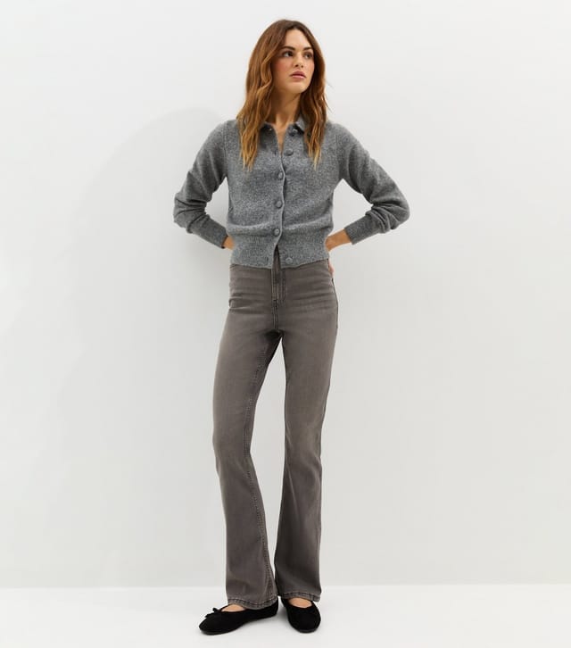 New Look Women's Dark Grey Enhance Quinn Bootcut Stretch Denim Jeans New Look - 3