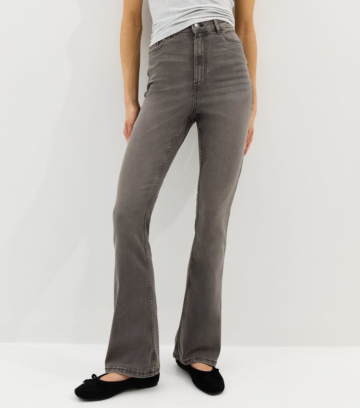 New Look Women's Dark Grey Enhance Quinn Bootcut Stretch Denim Jeans New Look - 4