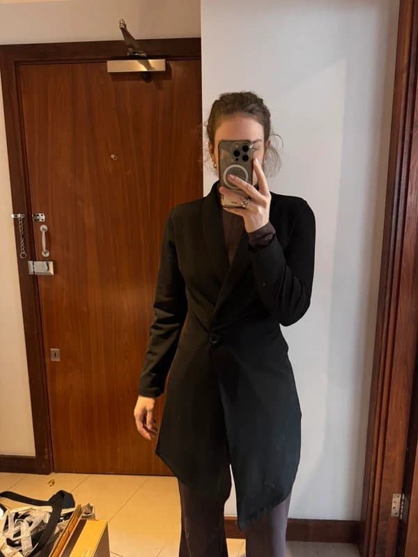 Never Fully Dressed Never fully dressed black long blazer - UK10