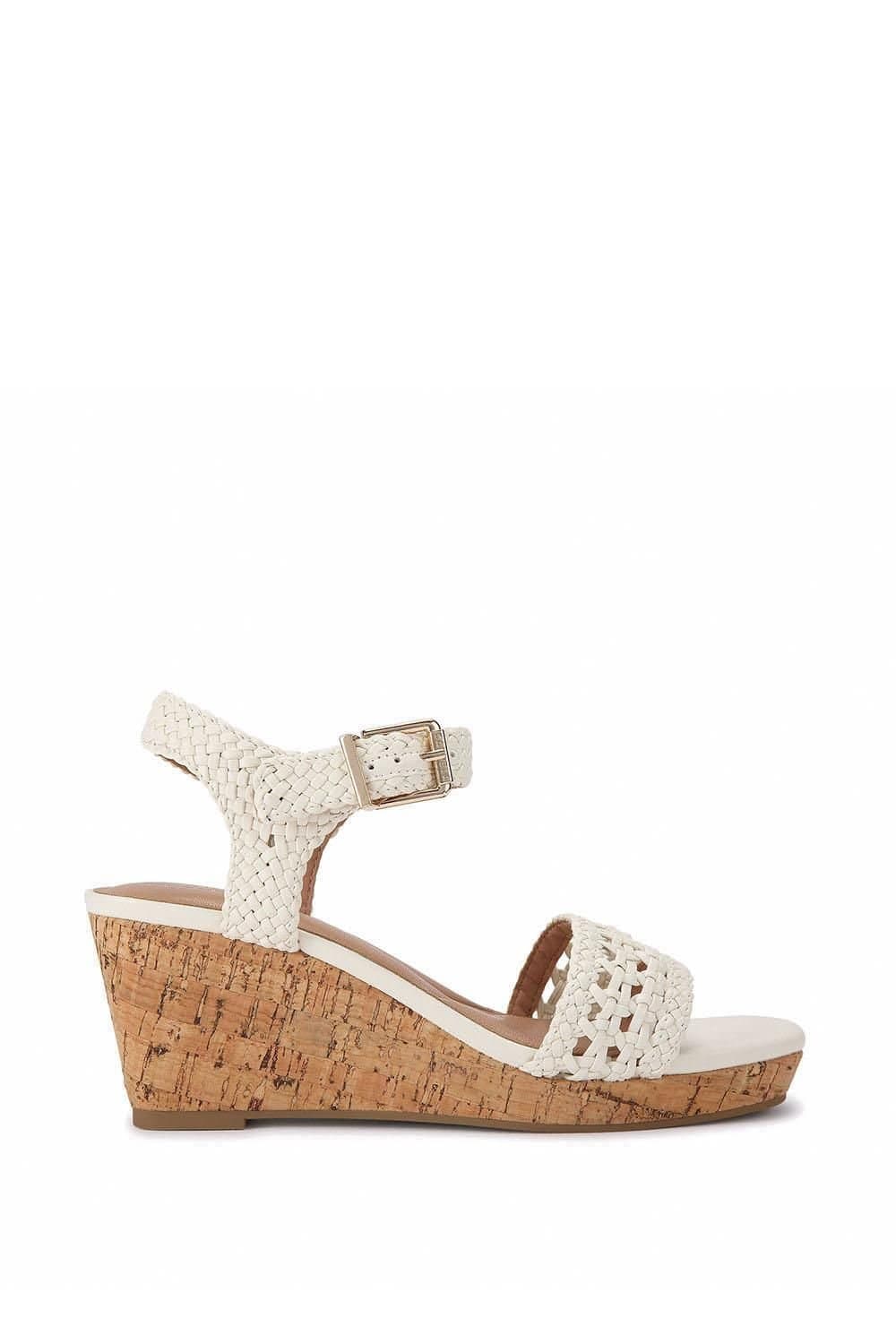 Carvela Carvela Women's 'Portofino Wedge Wide Fit' Sandals in Cream