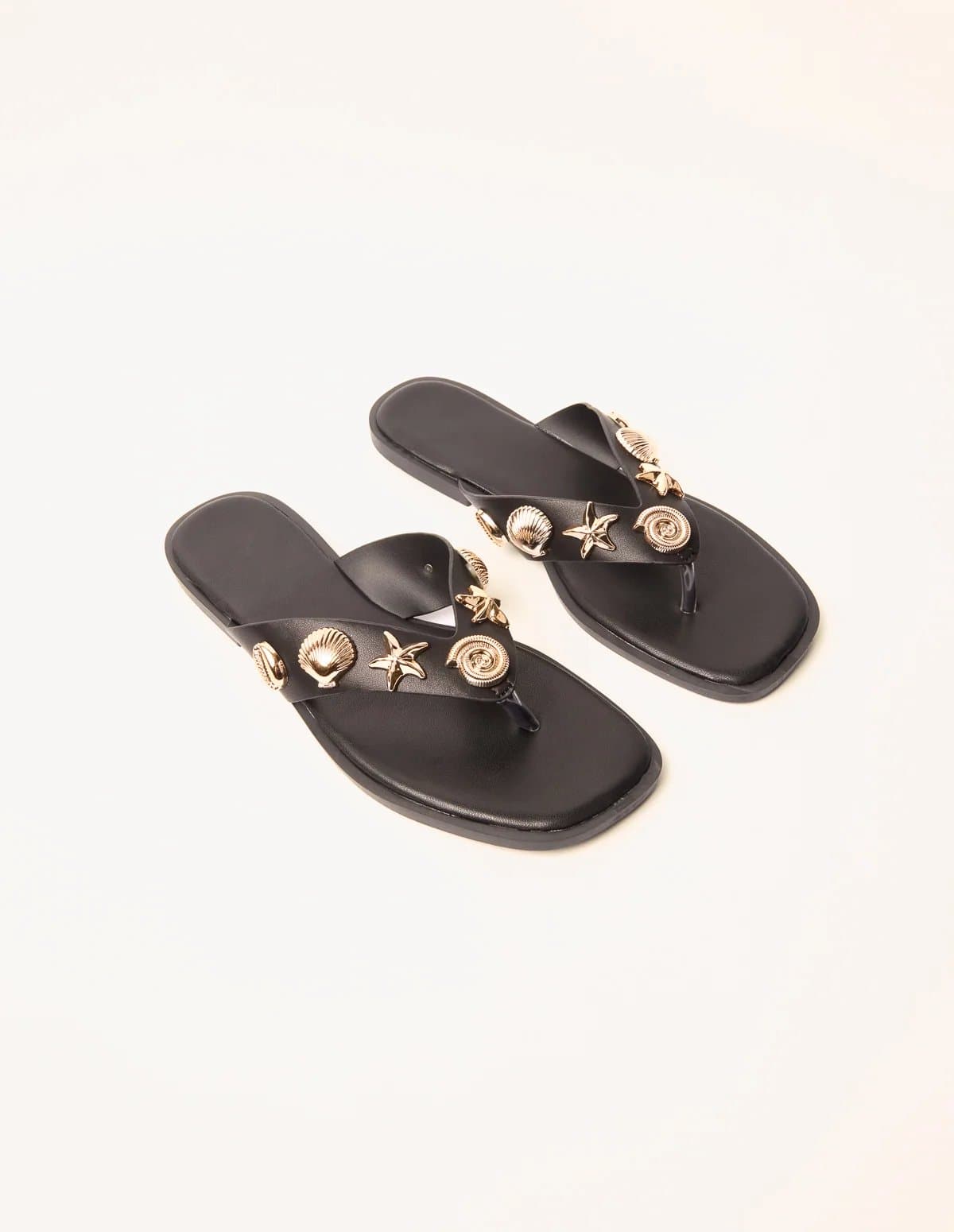 Blue Vanilla Sea Life Embellished Flip Flops
