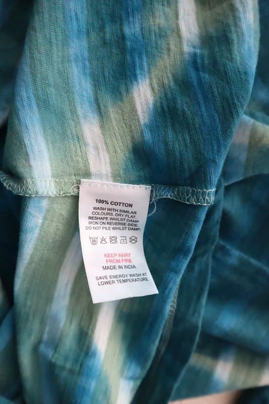 FatFace Blue Green Tie Dye Lace Shoulder Top Size 10 by Fatface