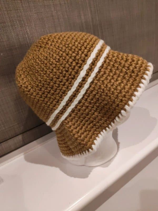 Unique Crochet bucket hat with flower