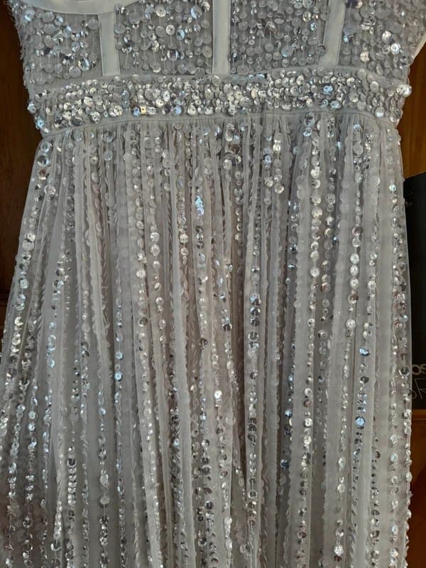 ASOS Sequin Embellished Corset White Bridal Dress
