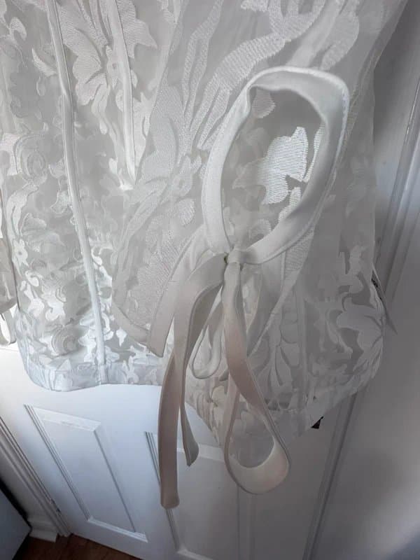 Asos luxe ASOS Luxe jacquard lace long sleeve caged dress