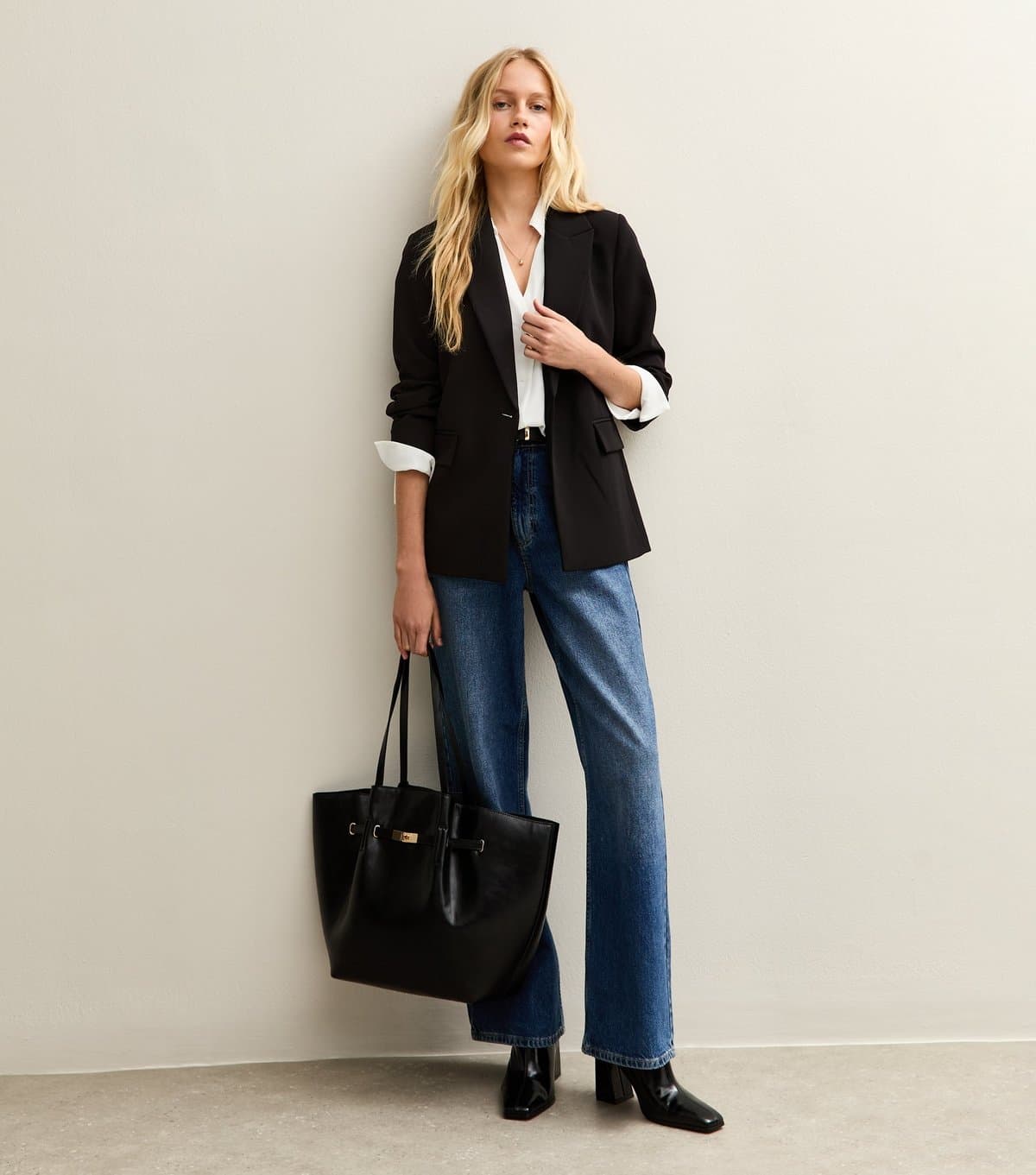 New Look Women's Black Single Breasted Blazer Jacket New Look