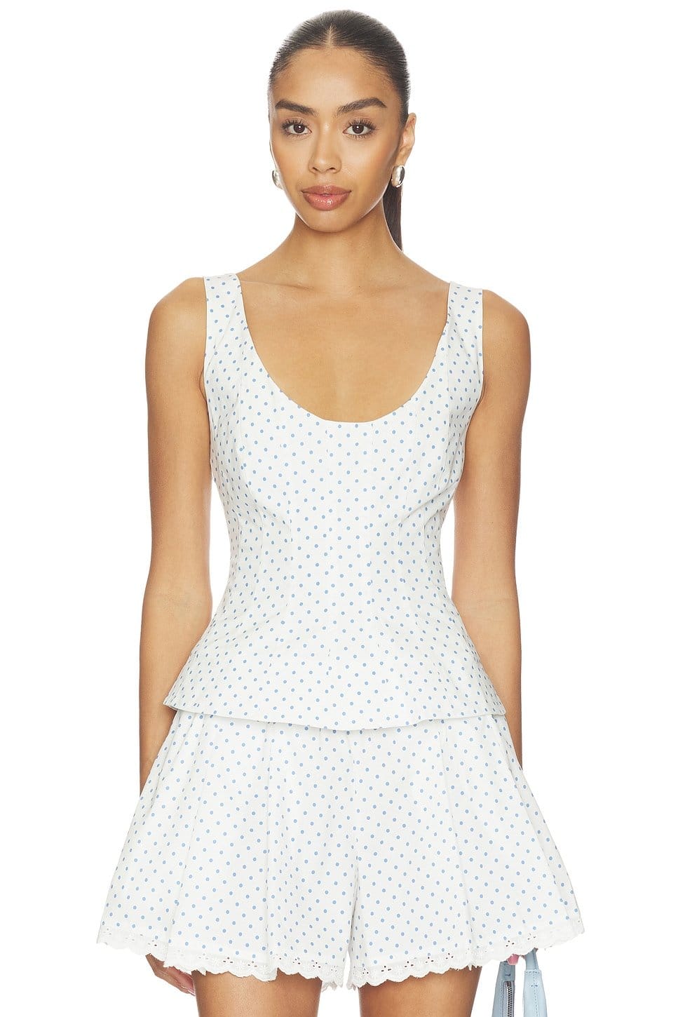Revolve White Periwinkle Brielle Sleeveless Top