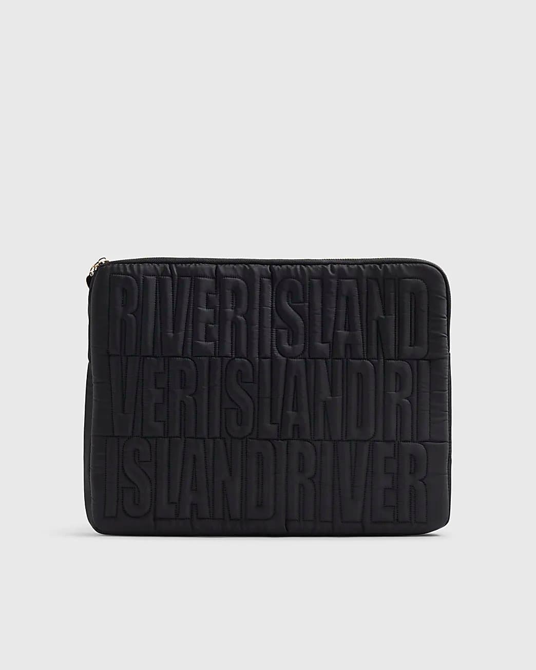 River Island River Island Womens Black Ri Quilted Laptop Case