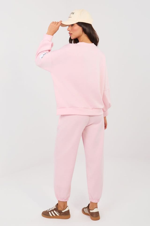 Love Lace Love Lace Women's Casual Viscose Elastane Tracksuit Set in Pink - 3