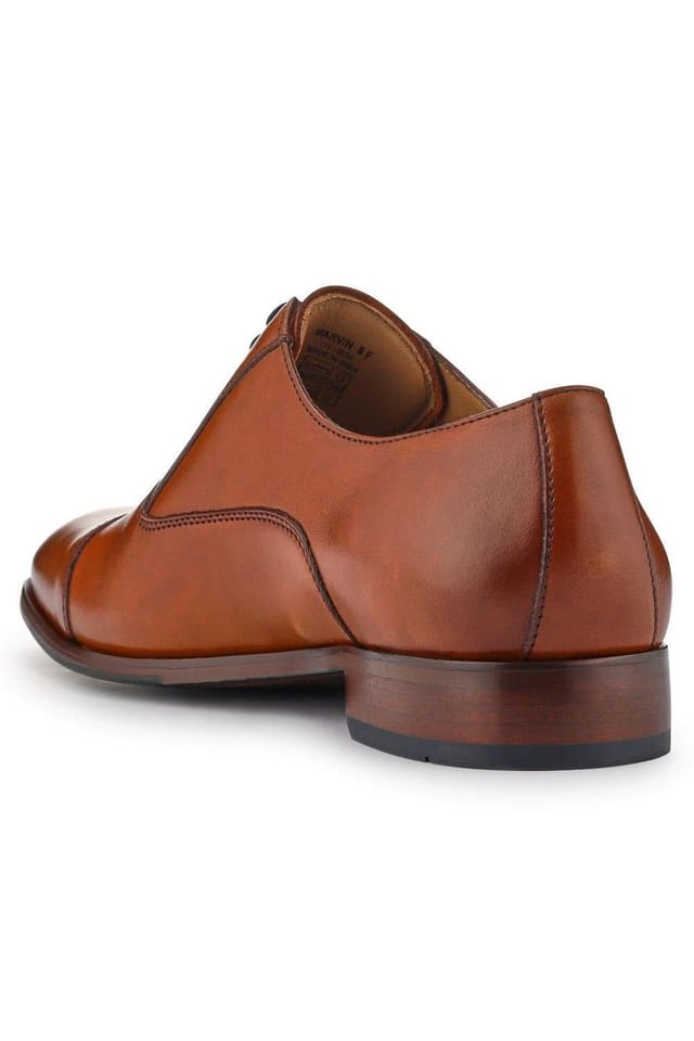 Jones Bootmaker Jones Bootmaker Men's Marvin Leather Oxford Shoes in Tan - 3