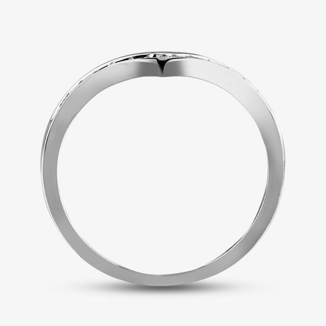 T.H.Baker T.H.Baker Women's 9ct White Gold 0.20ct Diamond Channel Set Half Eternity Ring in Silver - 3